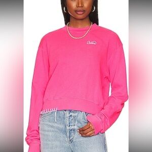 🌸 Lauren Moshi “Believe” Pink Graphic Sweatshirt – XL – Made in USA 🌸